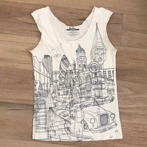 City sketch graphic t-shirt